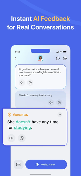 Hablo: Language Learning Tutor - عکس برنامه موبایلی اندروید