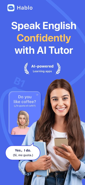 Hablo: Language Learning Tutor - عکس برنامه موبایلی اندروید