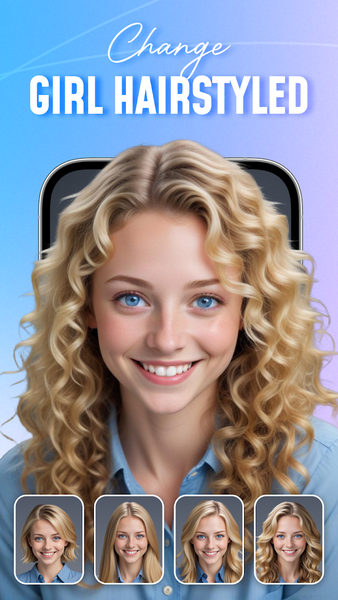 Hair color & style changer - عکس برنامه موبایلی اندروید