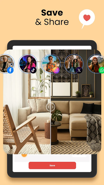 Home Decor Designer: AI Design - عکس برنامه موبایلی اندروید