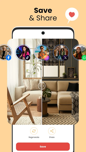 Home Decor Designer: AI Design - عکس برنامه موبایلی اندروید