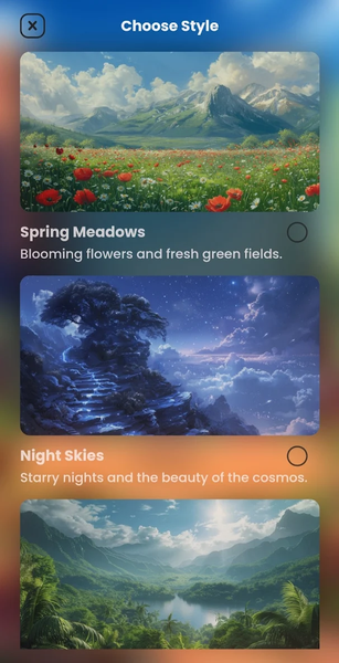 AI Landscape Generator App - عکس برنامه موبایلی اندروید