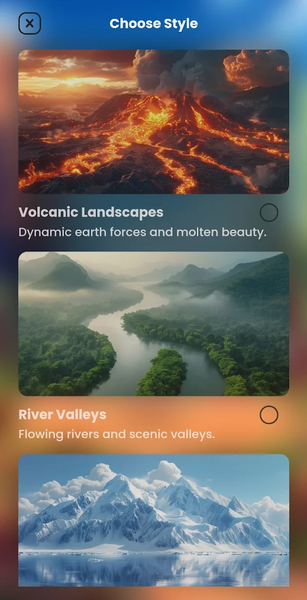 AI Landscape Generator App - عکس برنامه موبایلی اندروید