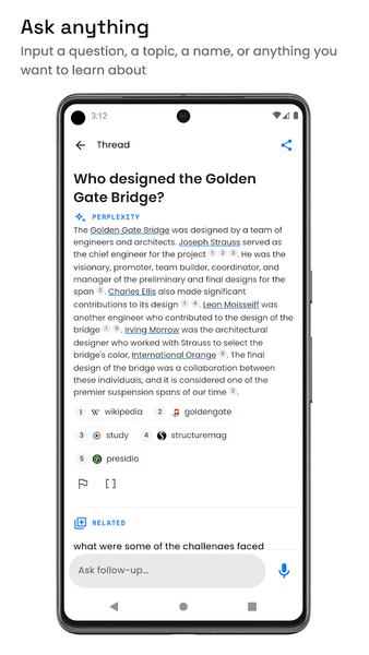 Perplexity - Ask Anything - Image screenshot of android app