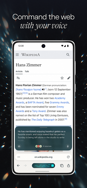 Comet: AI Browser & Assistant - Image screenshot of android app