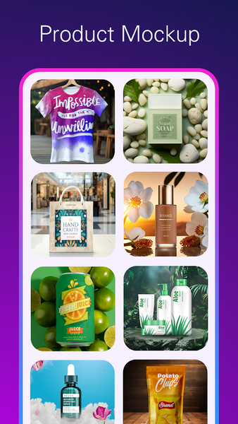 Product photo editor AI mockup - عکس برنامه موبایلی اندروید