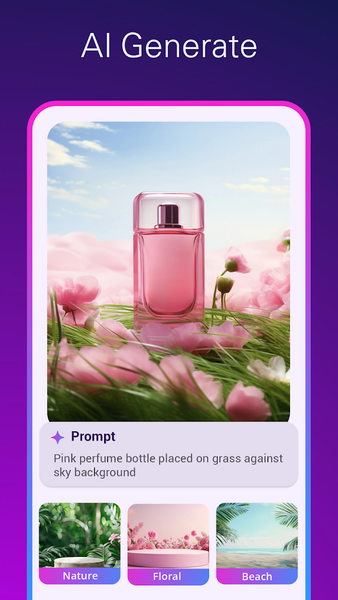 Product photo editor AI mockup - عکس برنامه موبایلی اندروید