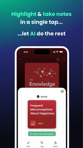 Snipd | AI Podcast Player - Image screenshot of android app