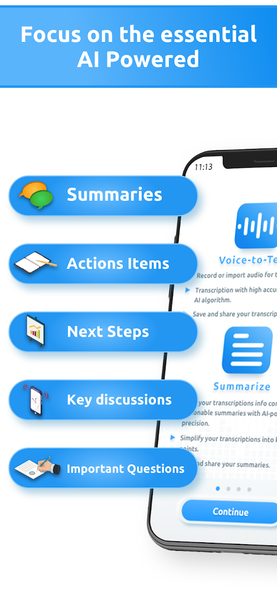 AI Transcribe Speech to Text - عکس برنامه موبایلی اندروید