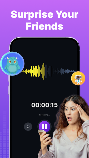 Voice Changer: AI Sound Effect - عکس برنامه موبایلی اندروید