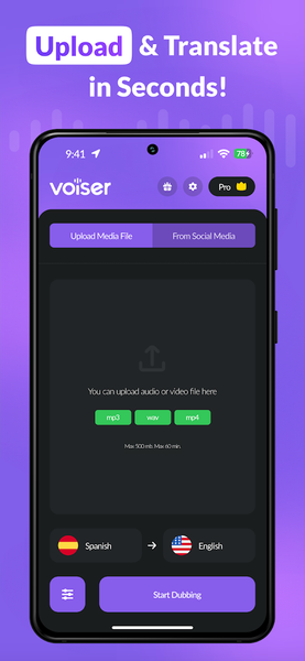 AI Dubbing & Video Translator - عکس برنامه موبایلی اندروید