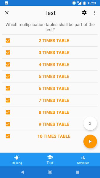 Times Tables - Image screenshot of android app