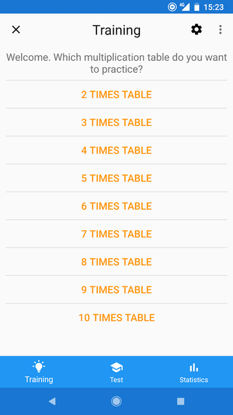 Times Tables - Image screenshot of android app