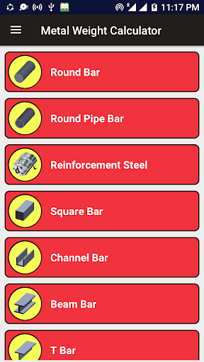 Metal Weight Calculator (Steel and Metal Quantity) - عکس برنامه موبایلی اندروید