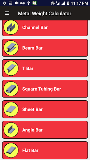 Metal Weight Calculator (Steel and Metal Quantity) - عکس برنامه موبایلی اندروید
