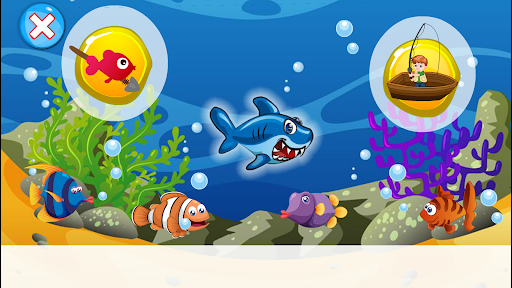 Shark and Fishing Challenge - Gameplay image of android game