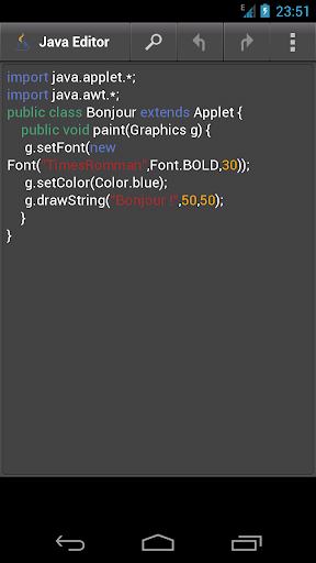 Java Editor - عکس برنامه موبایلی اندروید
