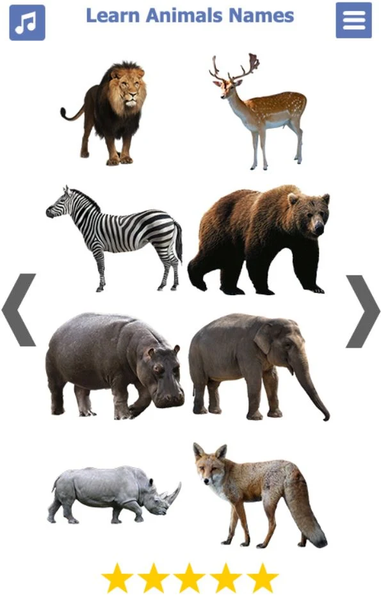 Animals Name Animal Sounds Ani - Image screenshot of android app