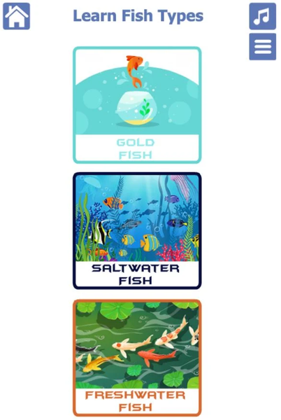 Fish Types | Goldfish Saltwate - Image screenshot of android app