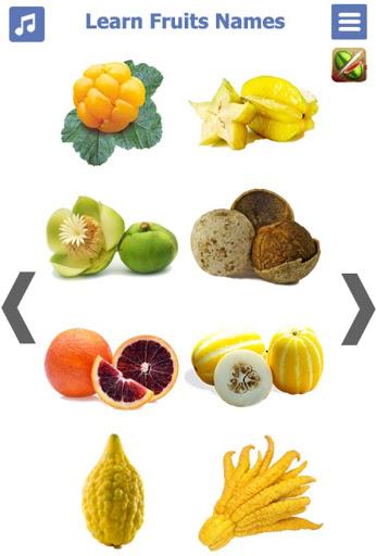 Learn Fruits name in English - Image screenshot of android app