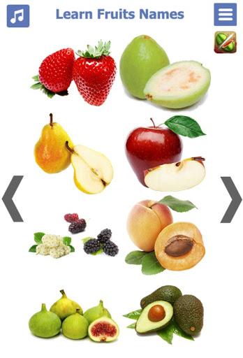 Learn Fruits name in English - عکس برنامه موبایلی اندروید