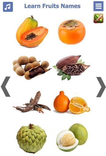 Learn Fruits name in English - Image screenshot of android app