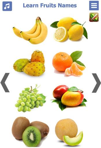 Learn Fruits name in English - عکس برنامه موبایلی اندروید