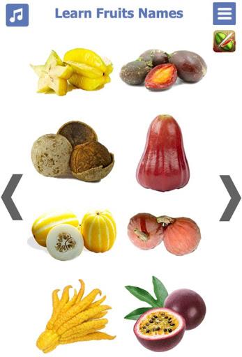 Learn Fruits name in English - Image screenshot of android app
