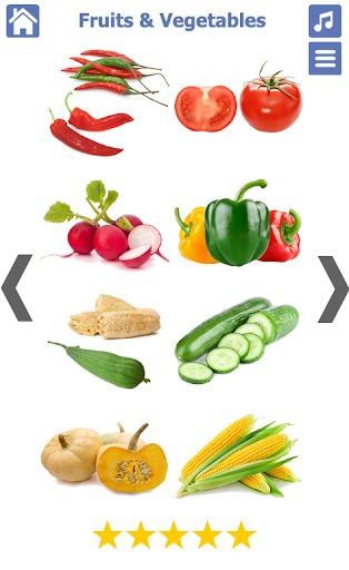Fruits and Vegetables - Image screenshot of android app