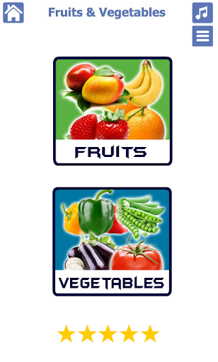 Fruits and Vegetables - عکس برنامه موبایلی اندروید