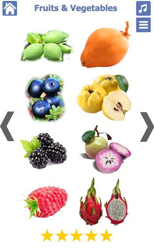 Fruits and Vegetables - Image screenshot of android app