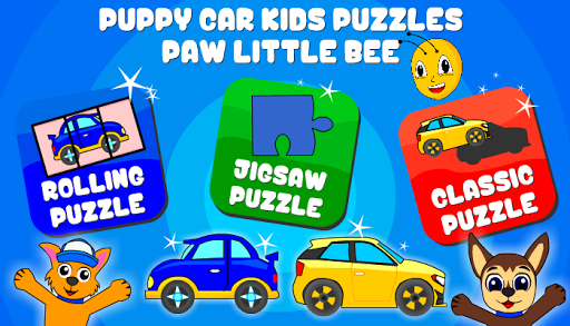 Puppy Kids Cars Puzzles - Paw Little Bee - عکس برنامه موبایلی اندروید