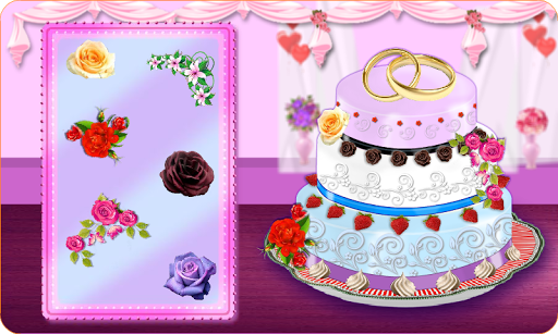 Rose Wedding Cake Maker Games - Gameplay image of android game