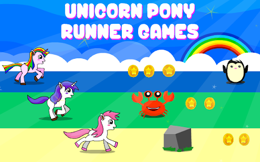 Unicorn Pony Runner Games Kids - عکس برنامه موبایلی اندروید