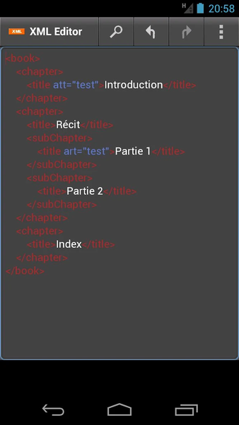 XML Editor - عکس برنامه موبایلی اندروید