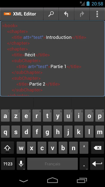 XML Editor - عکس برنامه موبایلی اندروید