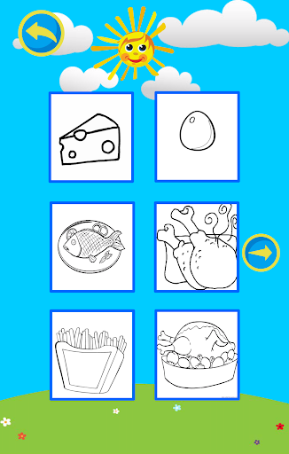 Coloring Book for kids : Food - Gameplay image of android game