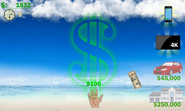 Raining Money - Gameplay image of android game