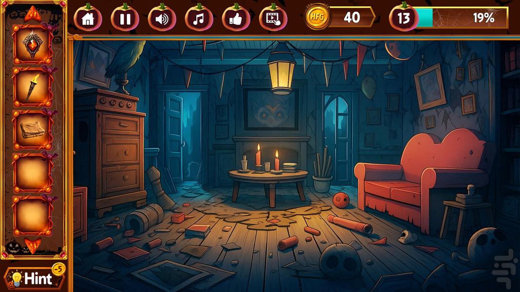 ۵۱ درب، معمای هالووین - Gameplay image of android game