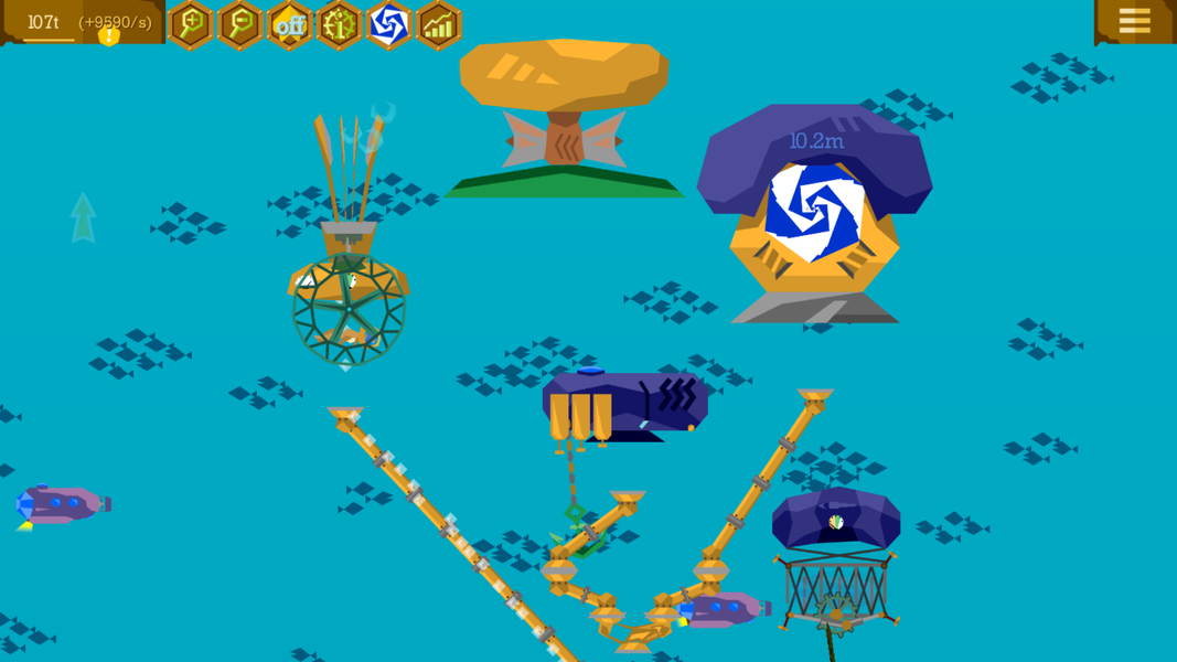 Cogs Factory: Idle Sea Tycoon - Gameplay image of android game