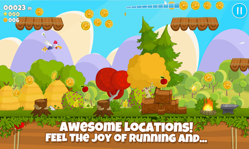 Chicken Fly! - Platform Jumper - Gameplay image of android game
