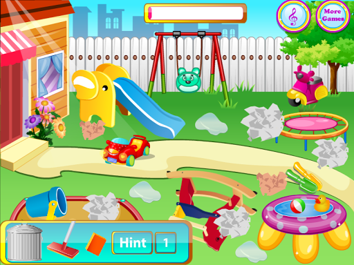 preschool clean up games