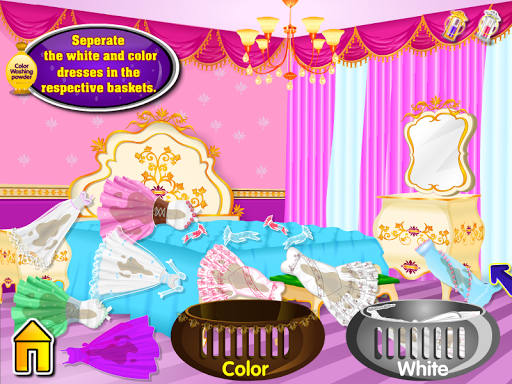 Princess wash laundry - Gameplay image of android game