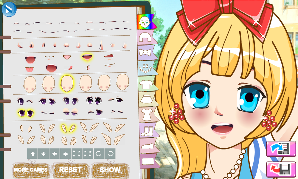 Dress Up Games - Anime Uniform - Gameplay image of android game