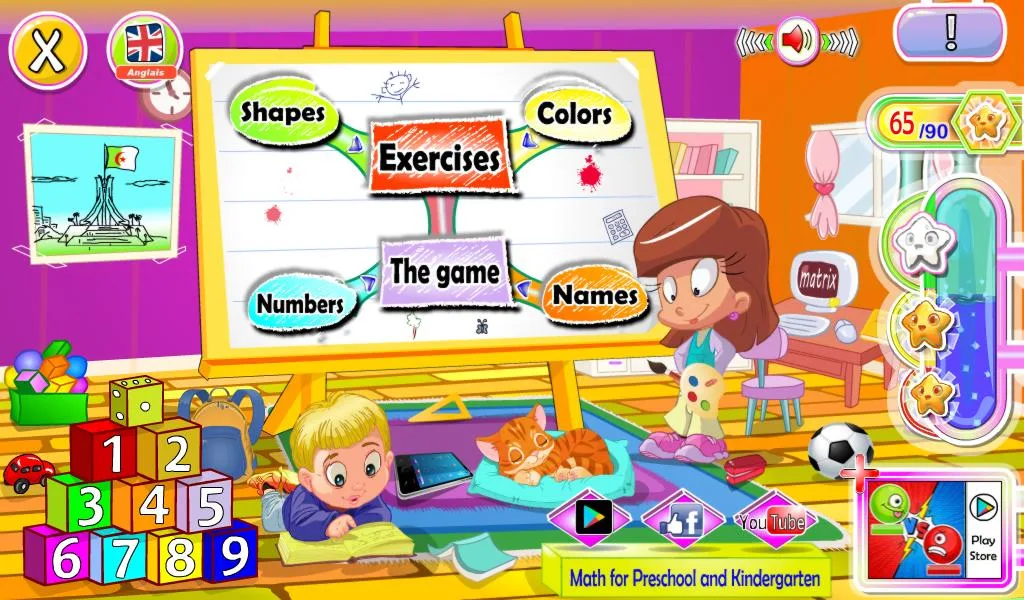 Math preschool kindergarten - Gameplay image of android game