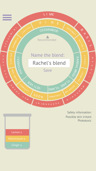Essential Oil Blending Tool - Image screenshot of android app