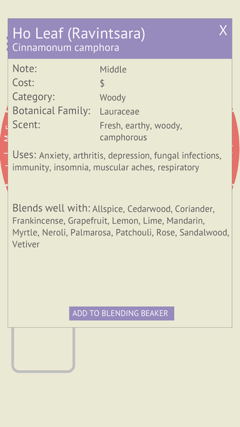 Essential Oil Blending Tool - Image screenshot of android app