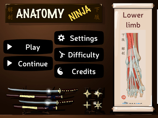 Anatomy Ninja Lower Limb - Gameplay image of android game
