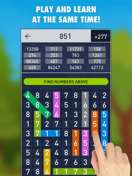 Hidden Numbers Math Game - عکس بازی موبایلی اندروید