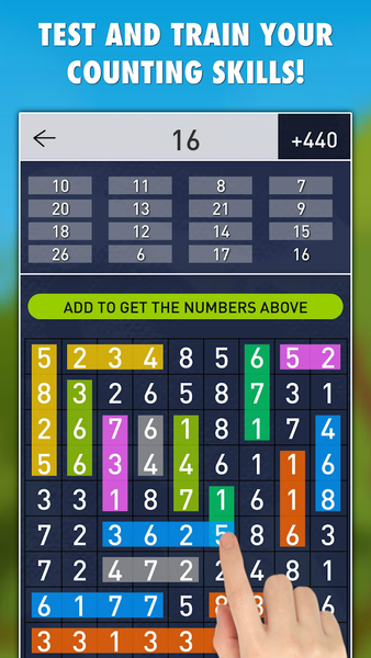 Hidden Numbers Math Game - Gameplay image of android game